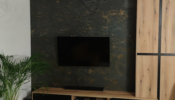 Stone Veneer Black Slate Gold 122x244x0.2 cm