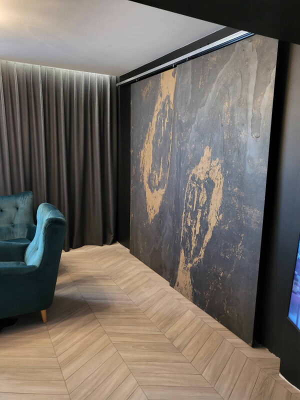 Stone Veneer Black Slate Gold 122x61x0.2 cm