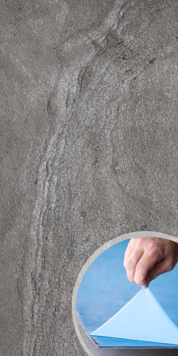 Self-Adhesive Stone Veneer Silver Grey 30x60x0.2 cm