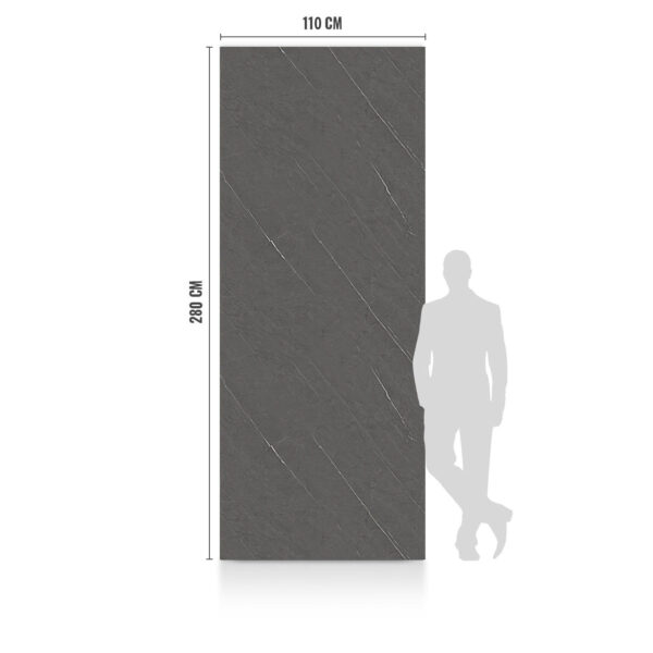 WPC Carbon Black Stripes Panel 280x112 cm