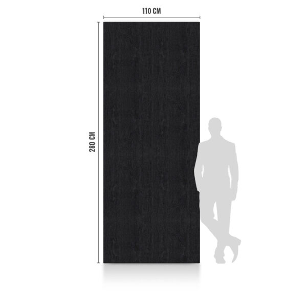 WPC Carbon WPC BLACK WOOD Panel 280x112 cm