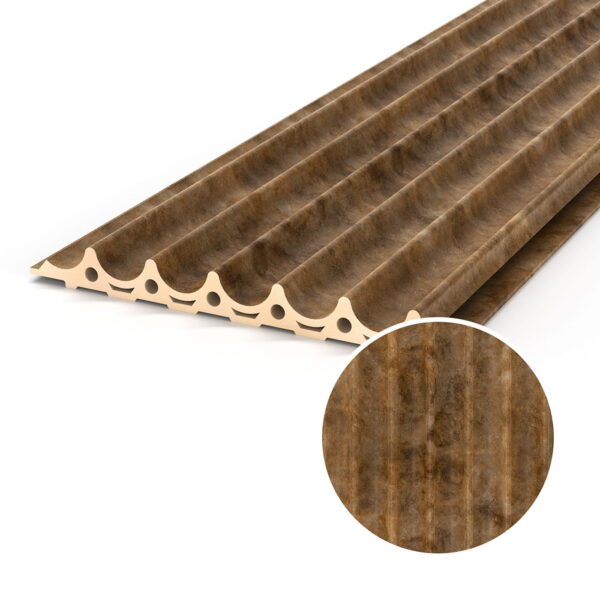 Gold Copper Lamella Panels 300x15.7x1.8 cm