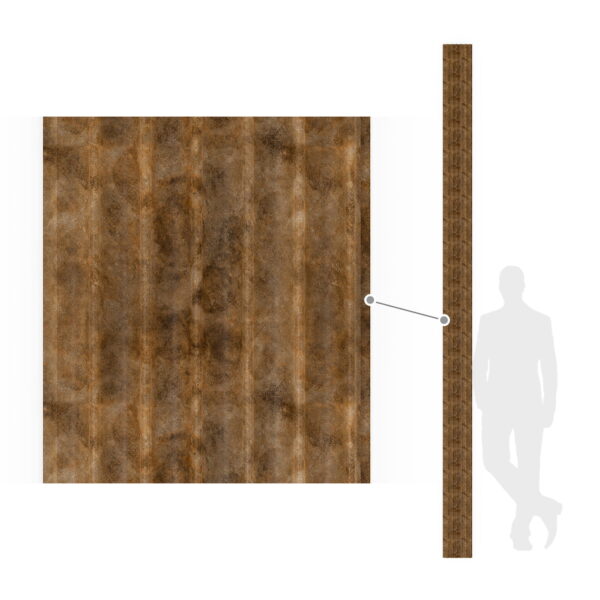 Gold Copper Lamella Panels 300x15.7x1.8 cm