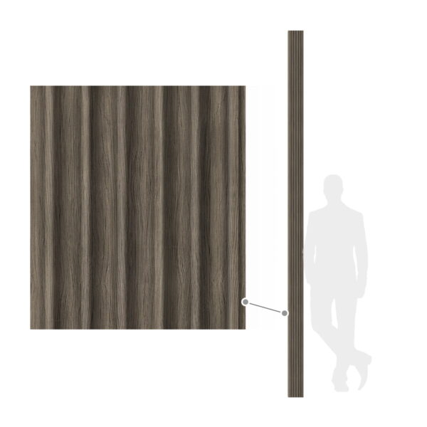 Dark Wave Lamella Panels 300x15.7x1.8 cm