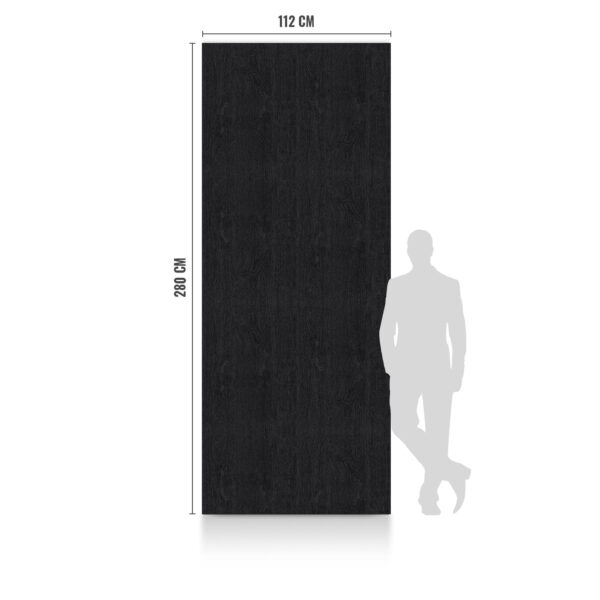 8461 WPC Carbon BLACK WOOD 280x112 cm FastClick Panel