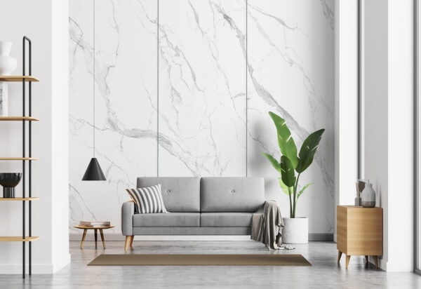 8622 SPC Carbon Carrara Polished Panel 280x112x0.5 cm