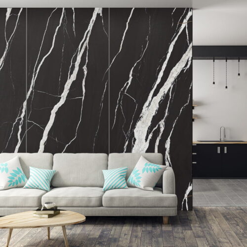 SPC Carbon Nero Polished Panel 280x112x0.5 cm