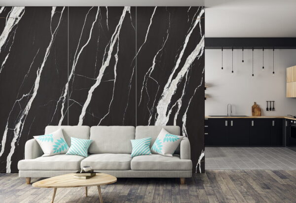 8623 SPC Carbon Nero Polished Panel 280x112x0.5 cm