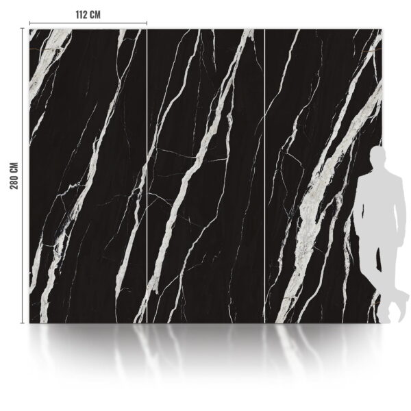 8624 SPC Carbon Nero Polished Panel 280x112x0.5 cm