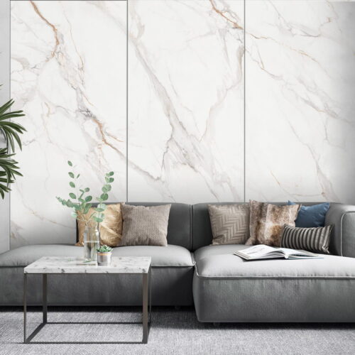 SPC Carbon Gold Vein Polished Panel 280x112x0.5 cm