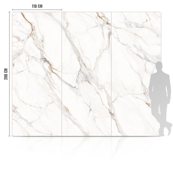 SPC Carbon Gold Vein Polished Panel 280x112x0.5 cm