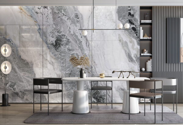 SPC Carbon Sea Foam Polished Panel 280x112x0.5 cm