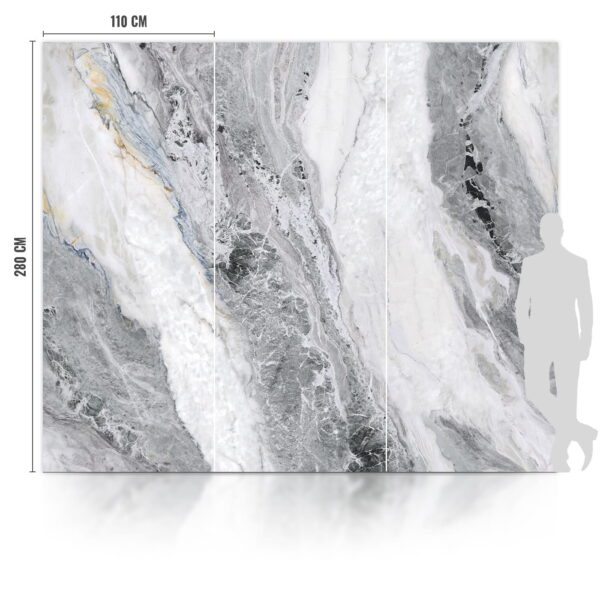 SPC Carbon Sea Foam Polished Panel 280x112x0.5 cm