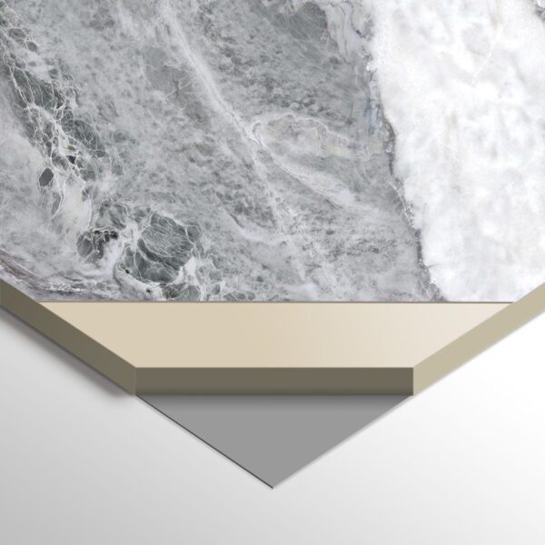 SPC Carbon Sea Foam Polished Panel 280x112x0.5 cm