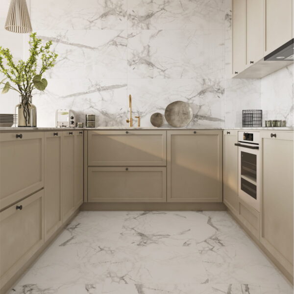 Panel podłogowy SPC Marble Snow 60x60 cm