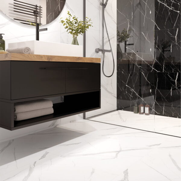 Panel podłogowy SPC Marble White 60x60 cm