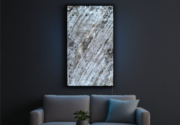 Obraz z Forniru Kamiennego Line Black 120x60 cm