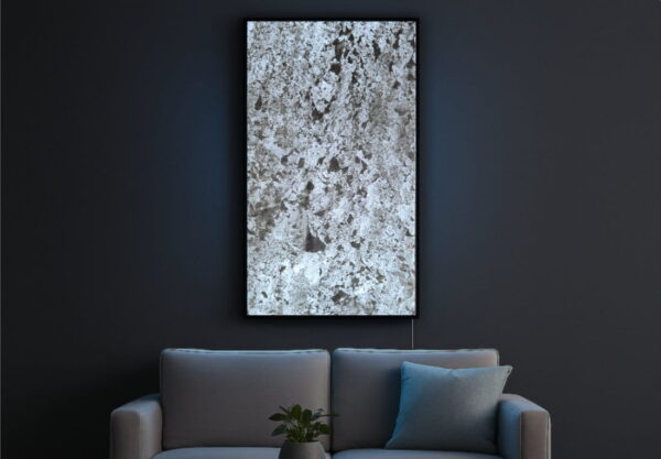 Obraz z Forniru Kamiennego Silver Grey 120x60 cm